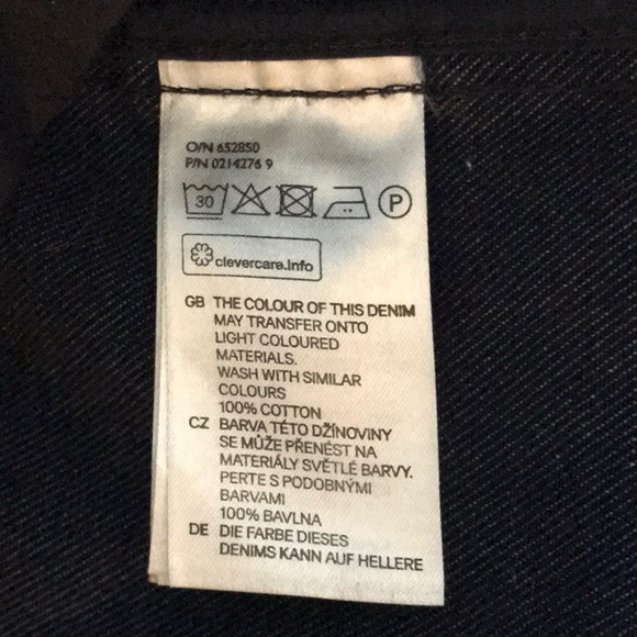 H&M denim long button jacket big pockets 2 button front - Picture 11 of 11